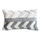 Modern Nordic Woven Tufted Throw Pillow for Case Boho Zig Zag Wavy Striped Geometric