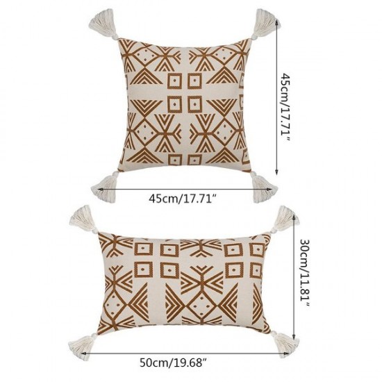 Boho Throw Pillow Cover Modern Geometric Pillowcase Farmhouse Decorative Cushion