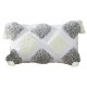 Pastoral Style Woven Tufted Throw Pillow for Case with Tassel Multicolor Rhombus Plaid
