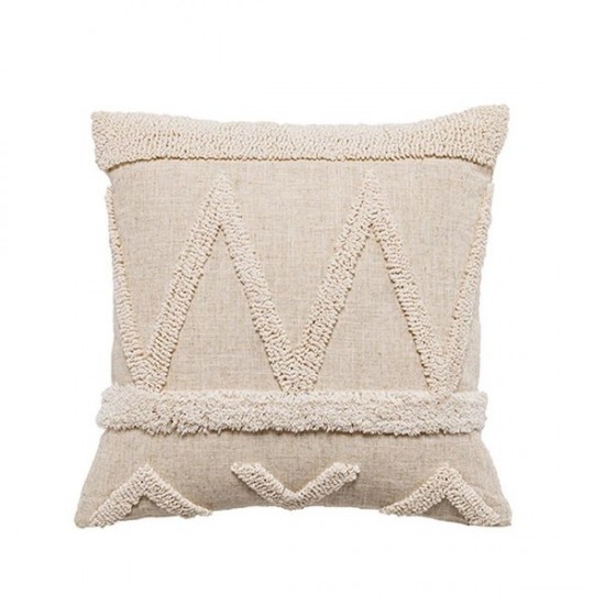 Boho Throw Pillow Covers for Couch Sofa Cotton Tufted Decorative Cushion Cover