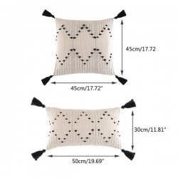 Nordic Modern Minimalist Throw Pillow for Case Farmhouse Black Cream Geometric Tufted