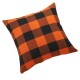 65x65cm Orange Black Grid Throw Pillow for Case Bedroom Sofa Cushion Cover Hugging