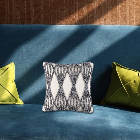 Modern Minimalist Lumbar Throw Pillow for Case Moroccan Boho Woven Tufted Gray Cream