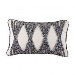 Modern Minimalist Lumbar Throw Pillow for Case Moroccan Boho Woven Tufted Gray Cream