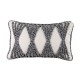 Modern Minimalist Lumbar Throw Pillow for Case Moroccan Boho Woven Tufted Gray Cream