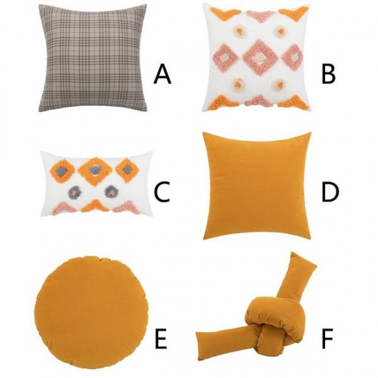 Bohemian Nordic Geometric Throw Pillow for Case Morocco Woven Tufted Irregular Twist