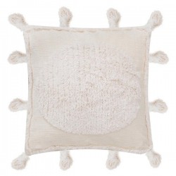 Nordic Moroccan Throw Pillow for Case Boho Tassels Woven Tufted Blue Cream Geometric