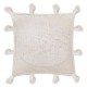 Nordic Moroccan Throw Pillow for Case Boho Tassels Woven Tufted Blue Cream Geometric