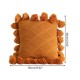 Nordic Moroccan Knitted Throw Pillow for Case with Pompoms Tassel Boho Striped Cable Knit