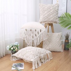 Throw Pillow Covers Woven Boho Macrame Cushion for Case for Bed Sofa Couch for B