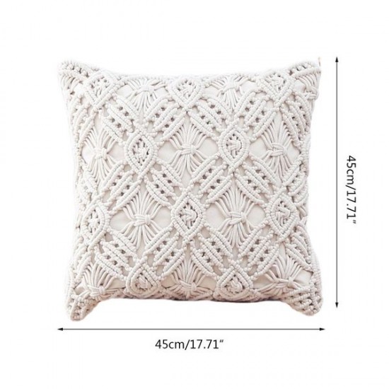 Throw Pillow Covers Woven Boho Macrame Cushion for Case for Bed Sofa Couch for B