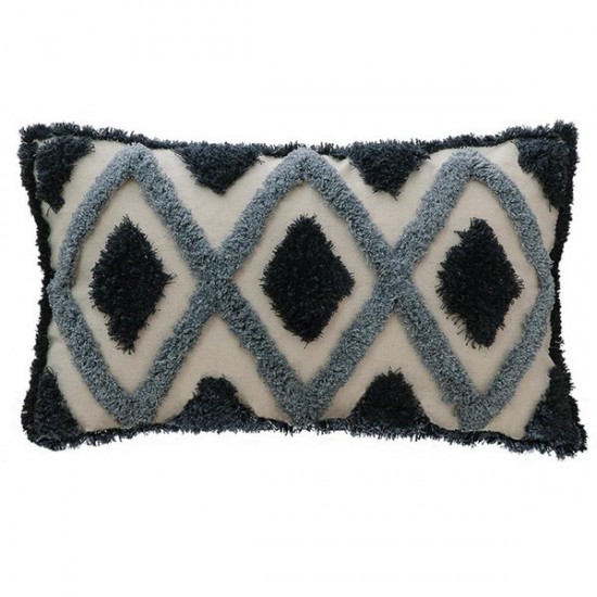 Tufted Boho Throw Pillow Cover Morocco Decorative Geometric Stripes Cushion for