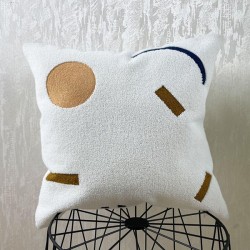 Tufted Pillow Cover Embroidered Simple Geometry Throw Pillow Covers for Home Office