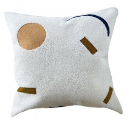 Tufted Pillow Cover Embroidered Simple Geometry Throw Pillow Covers for Home Office