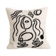Tufted Throw Pillow for Case Morocan Abstract Geometric Embroidery Cushion Cover