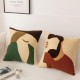 Tufted Throw Pillow for Case Morocan Abstract Geometric Embroidery Cushion Cover