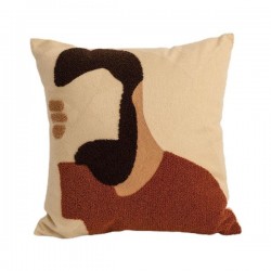 Tufted Throw Pillow for Case Morocan Abstract Geometric Embroidery Cushion Cover
