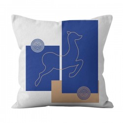 Nordic Style Linen Throw Pillow for Case Modern Minimalist Abstract Geometric Face Flower