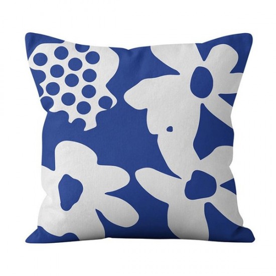 Nordic Style Linen Throw Pillow for Case Modern Minimalist Abstract Geometric Face Flower