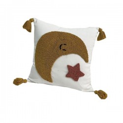 Throw Pillowcase 45cm Square Sun Moon Tufted Fringe Cushion Cover Home Decors