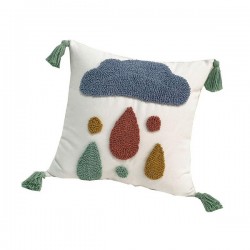 Throw Pillowcase 45cm Square Sun Moon Tufted Fringe Cushion Cover Home Decors