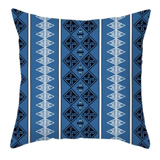Nordic Bohemian Colorful Geometric Stripes Throw Pillow for Case Polyester Peach Velvet