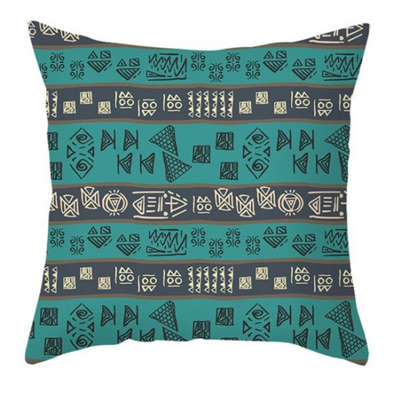 Nordic Bohemian Colorful Geometric Stripes Throw Pillow for Case Polyester Peach Velvet