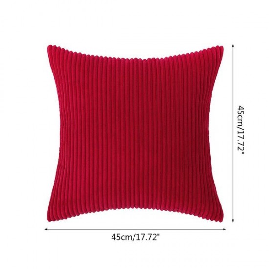 Corduroy Pillow Cover 45x45cm Square Throw Cushion Cover Household