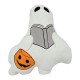 Reading Figure Specter Pillow with Soft Fabric and Bucket Detail, Filled Throw Pillow for